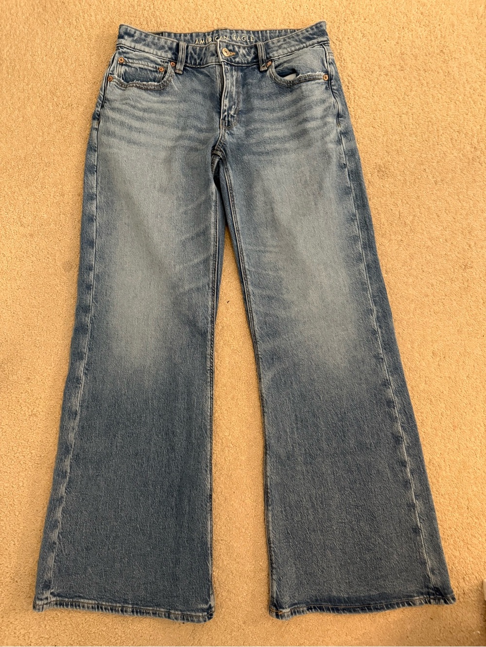 AE-Light Blue Women's Flared Jeans - Picture 2 of 5